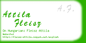 attila fleisz business card